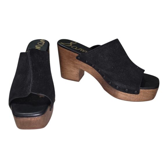 Sam Edelman Women's Josselyn Blank Suede Leather Platform Sandals Size 11 New - Picture 2 of 12